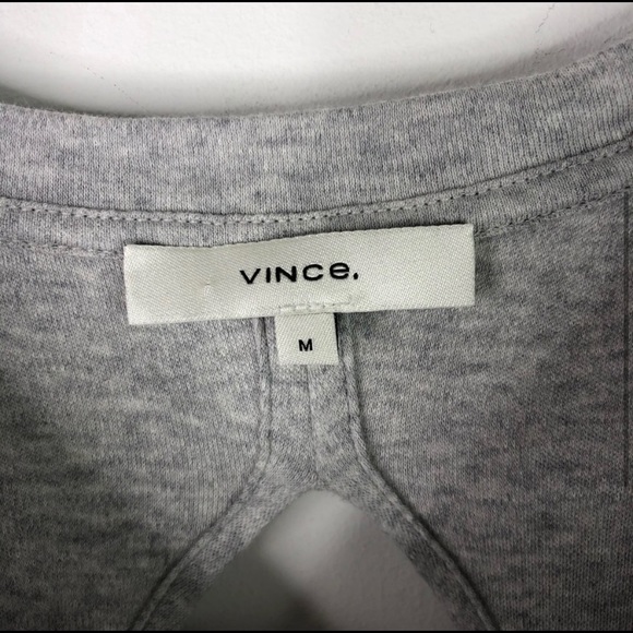 Vince Wrap Waist Midi Dress Jersey Sleeveless Gray - Picture 4 of 5